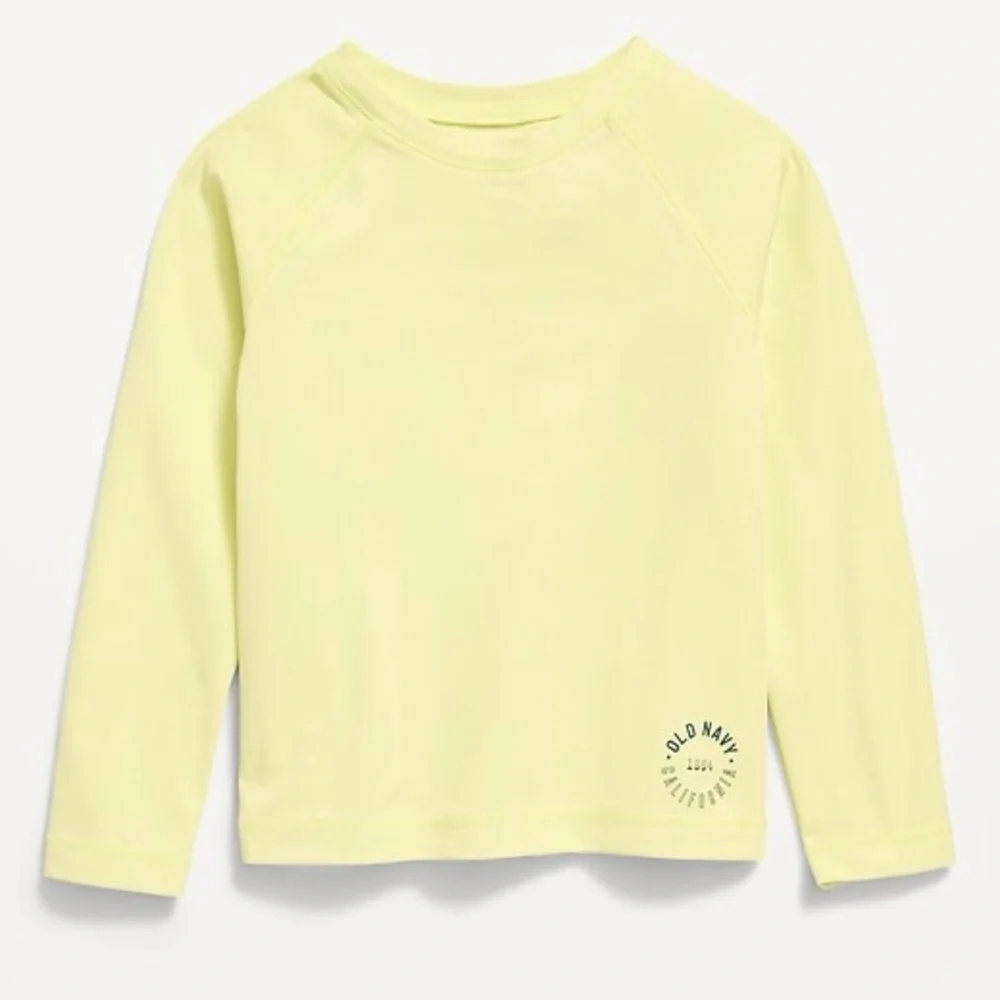 Old Navy 2-Pack Rash Guard Swim Tops Blue & Lime 2T